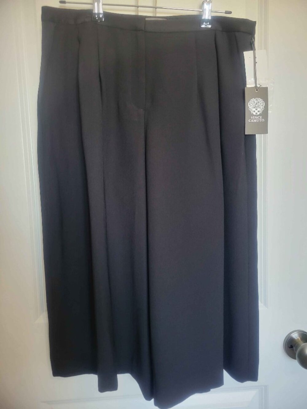 VINCE CAMUTO long black dress SHORTS office, womens